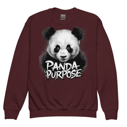 Mission 11 Panda Purpose Youth Crewneck Sweatshirt