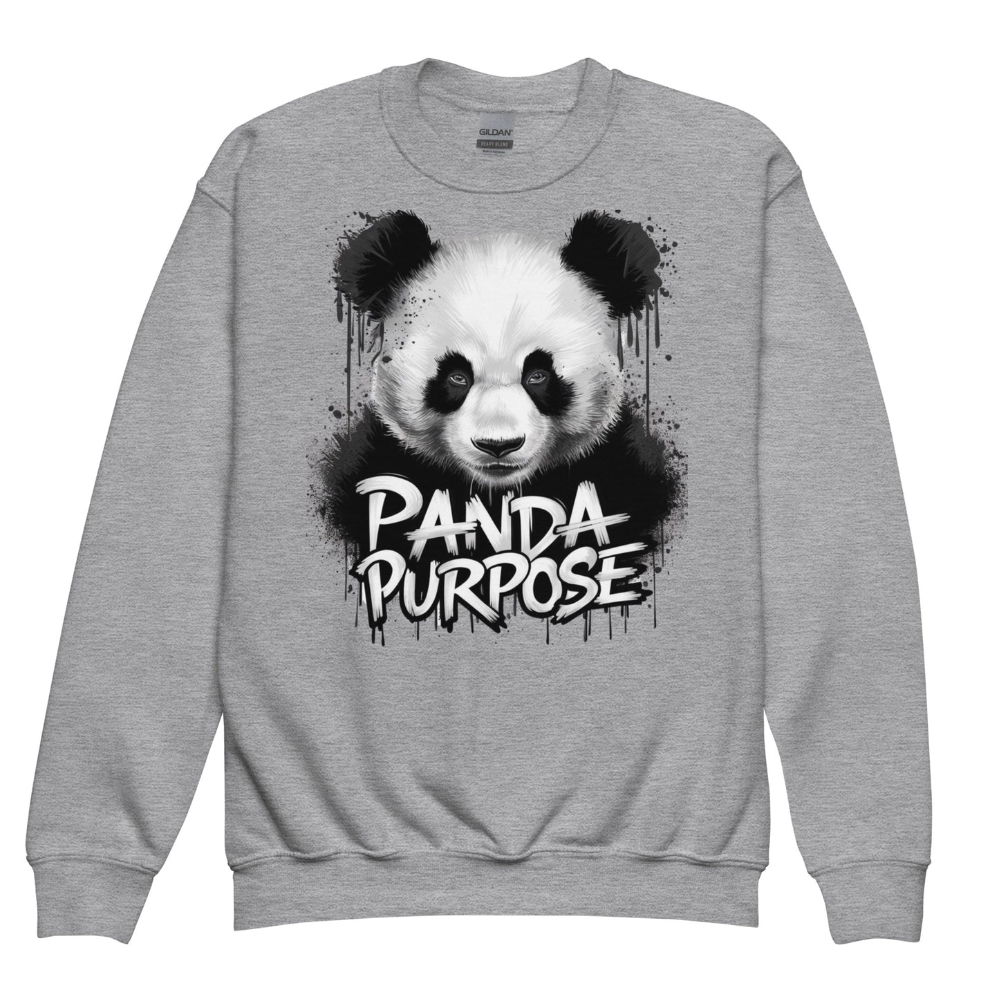 Mission 11 Panda Purpose Youth Crewneck Sweatshirt