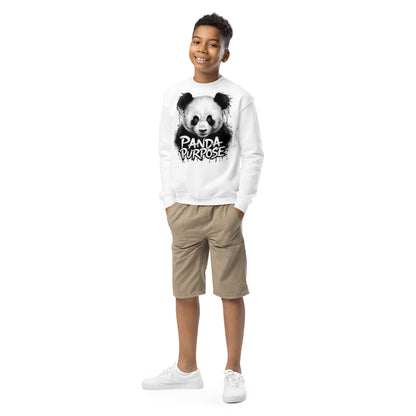 Mission 11 Panda Purpose Youth Crewneck Sweatshirt